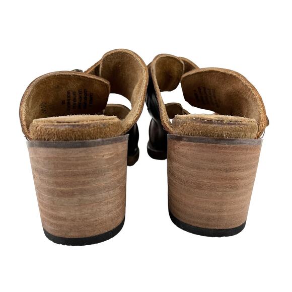 Freebird Caprice Sandals Brown 5 Leather 2.5" Block Heel - Picture 6 of 10